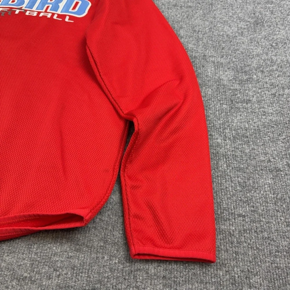 X-Grain Shirt Mens Medium Red T-Bird Softball Baseball Jersey Long Sleeve 6